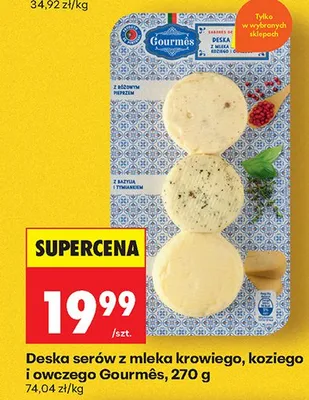 Deska serów z mleka krowiego, koziego i owczego promocja w Biedronka