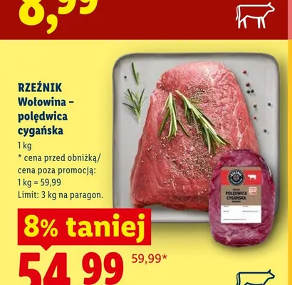 Wołowina - polędwica cygańska Rzeźnik promocja w Lidl