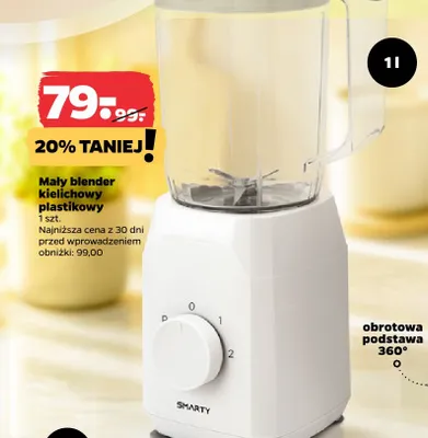 Mały blender kielichowy plastikowy Smarty promocja w Netto