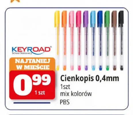 Cienkopis Keyroad 0,4 mm promocja w Leclerc