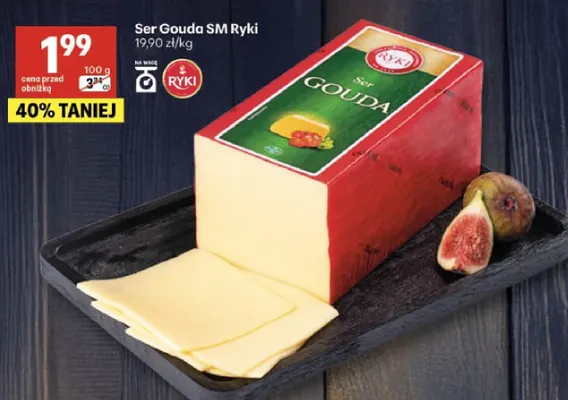 Ser gouda wiórki Polmlek promocja w Delikatesy Centrum