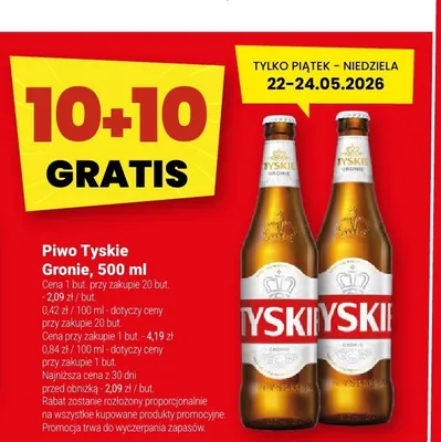 Piwo Tyskie Gronie promocja w Twój Market