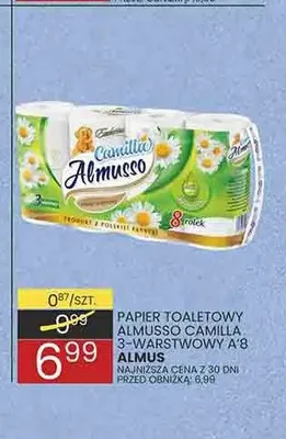 Papier toaletowy Almusso Camilla 3-warstwowy promocja w Wafelek