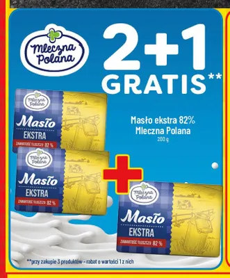 Masło ekstra Mleczna Polana 82% promocja w POLOmarket