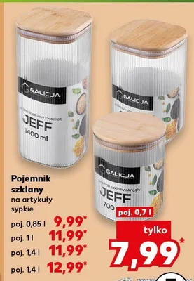 Pojemnik szklany na artykuły sypkie promocja w Kaufland