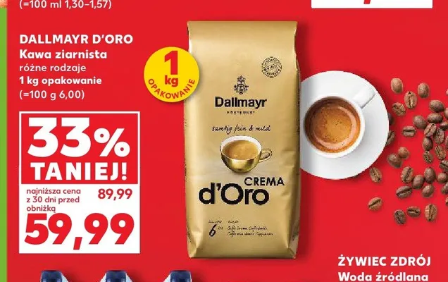 Kawa ziarnista Dallmayr d'Oro promocja w Kaufland