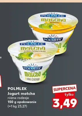 Jogurt matcha Polmlek promocja w Kaufland