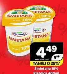 Śmietana 18% Piątnica promocja w Delfin