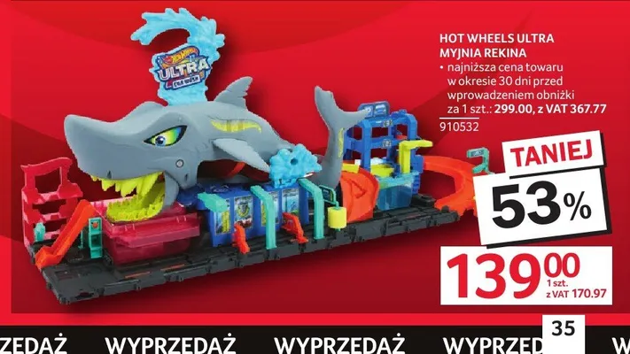 Hot Wheels Ultra Myjnia Rekina promocja w Selgros