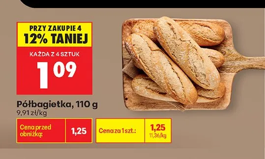 Półbagietka promocja w Biedronka