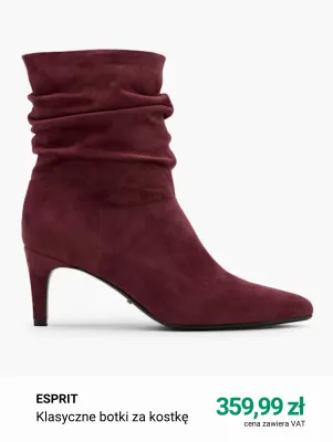 Klasyczne botki za kostkę Esprit promocja w Deichmann