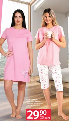 Piżama damska lub koszula nocna rozmiar 38/38-48/50 różne wzory i kolory promocja w Selgros