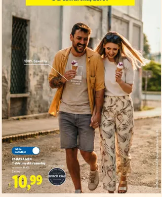 T-shirt męski z bawełny Esmara Men promocja w Lidl