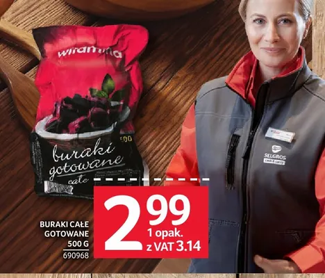 Buraki całe gotowane Witamina promocja w Selgros