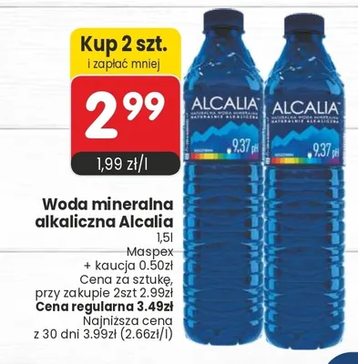 Woda mineralna alkaliczna Alcalia promocja w Market Point