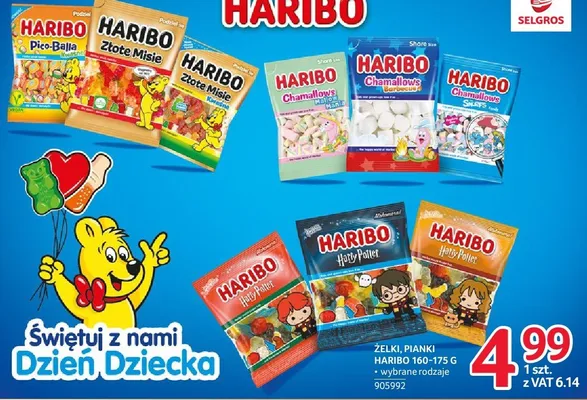 Żelki Haribo wybrane rodzaje 905992 promocja w Selgros