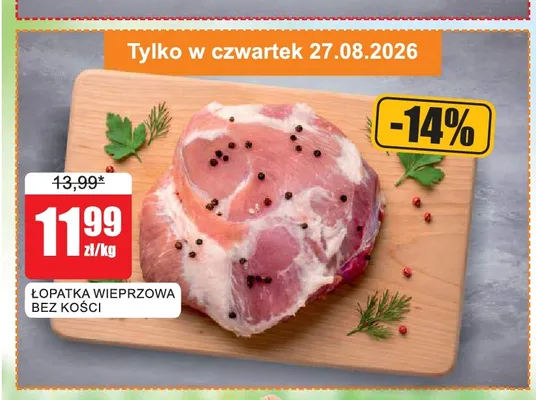 Łopatka wieprzowa bez kości promocja w Bingo