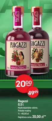 Likier Ragazzi Polskie maliny promocja w Żabka