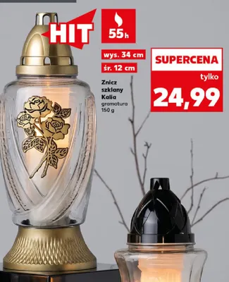 Znicz szklany Kalia promocja w Kaufland