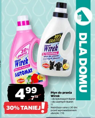 Płyn do prania Wirek do kolorowych tkanin promocja w Netto