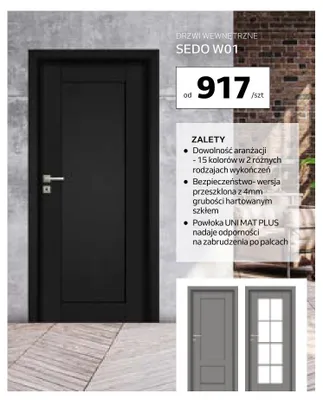 Drzwi wewnętrzne POL-SKONE Sedo W01 promocja w Komfort