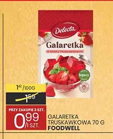 Galaretka truskawkowa Delecta promocja w Wafelek