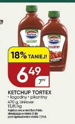 Ketchup łagodny Tortex promocja w Chata Polska