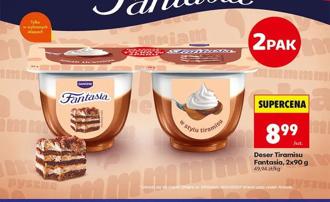 Deser Tiramisu Fantasia 2-pak promocja w Biedronka