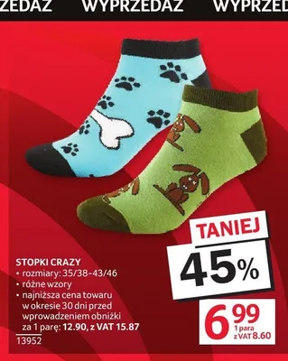 Skarpetki stopki Crazy promocja w Selgros