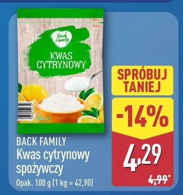 Kwas cytrynowy spożywczy promocja w Aldi