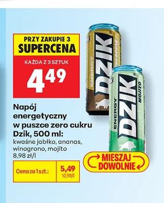 Napój energetyczny Dzik mojito promocja w Biedronka