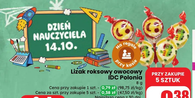 Lizak roksowy owocowy IDC Polonia promocja w Dino