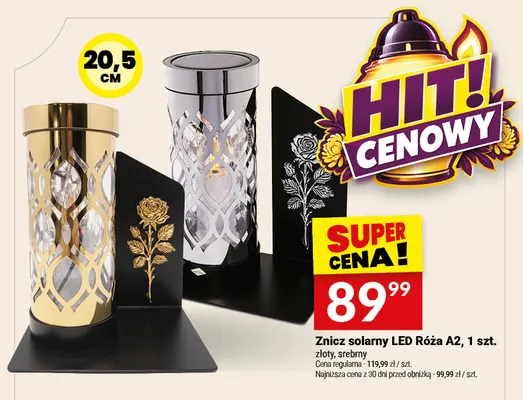 Znicz solarny LED Róża A2 promocja w Twój Market