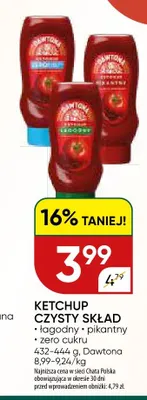 Ketchup łagodny Czysty Skład Dawtona promocja w Chata Polska