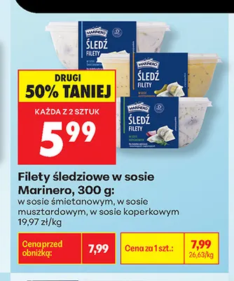 Filety śledziowe w sosie śmietanowym Marinero promocja w Biedronka