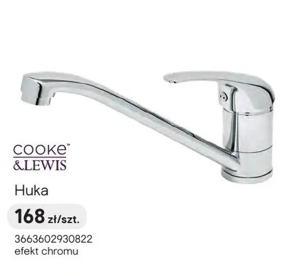 Bateria kuchenna COOKE & LEWIS Huka efekt chromu promocja w Castorama