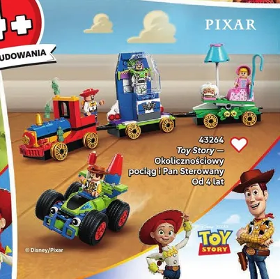 Klocki LEGO Disney Pixar Toy Story 43264 Okolicznościowy pociąg i Pan Sterowany promocja w LEGO
