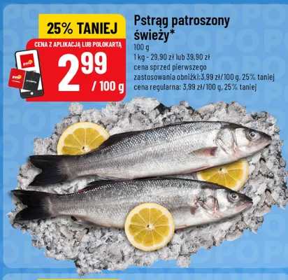 Pstrąg patroszony świeży promocja w POLOmarket