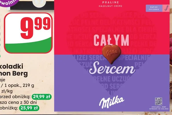 Bombonierka Milka Całym Sercem promocja w Dino