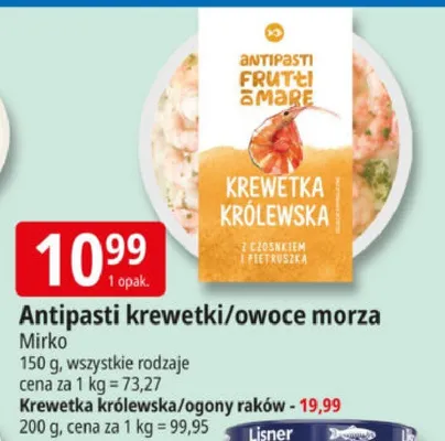 Krewetka królewska/ogony raków promocja w Leclerc