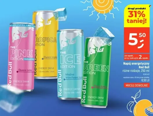 Napój energetyczny Red Bull The Ice Edition Mrożona Waniliowa Jagoda promocja w Dealz