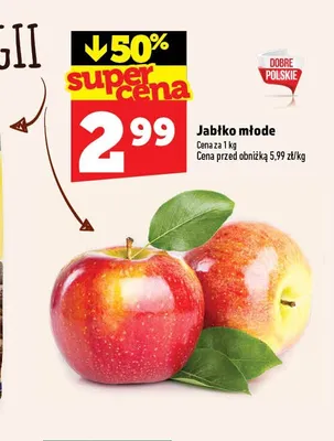 Jabłko młode polskie promocja w TOPAZ