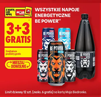 Napoje energetyczne Be Power promocja w Biedronka