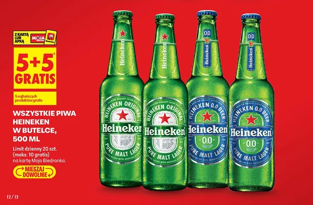 Piwo bezalkoholowe Heineken promocja w Biedronka