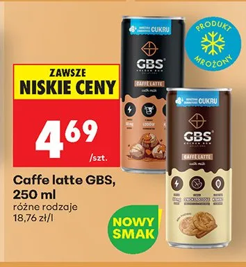 Caffe latte GBS różne rodzaje promocja w Biedronka