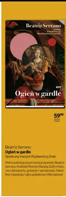 Książka Beatriz Serrano Ogień w gardle oprawa miękka promocja w Empik