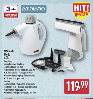 Myjka akumulatorowa do okien Ambiano promocja w Aldi