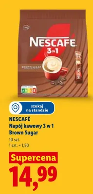 Napój kawowy 3 w 1 Brown Sugar Nescafé promocja w Lidl