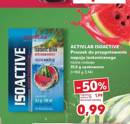 Proszek do przygotowania napoju izotonicznego Activlab Isoactive arbuzowy promocja w Kaufland
