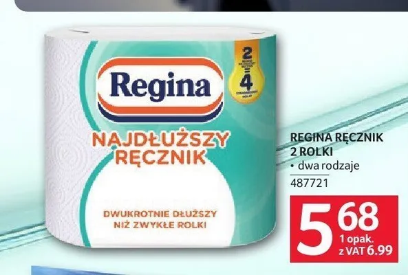 Ręcznik papierowy Regina Najdłuższy Ręcznik promocja w Selgros
